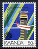 Rwanda 1984 Airliner & Control Tower 50f from Communications set unmounted mint, SG 1191*