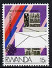 Rwanda 1984 Letters & Newspaper 15f from Communications set unmounted mint, SG 1190*