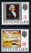Seychelles 1972 Royal Visit set of 2 unmounted mint, SG 306-07