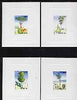 Senegal 1996 Trees complete set of 4 in deluxe sheets on sunken glossy card