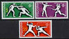 Bulgaria 1986 World Fencing Championships unmounted mint set of 3, SG 3359-61, Mi 3486-88*