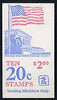 United States 1982 Flag over Supreme Court $2 booklet containing panes SG 1924b (SB 114)