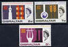 Gibraltar 1966 UNESCO set of 3 unmounted mint, SG 196-98*