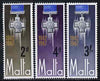 Malta 1967 George Cross Award to Malta set of 3 unmounted mint, SG 379-81*