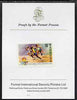 Barbuda 1976 Montreal Olympic Games imperf proof of UNISSUED 15c (Running) stamp size in full colour mounted on Format Proof card 96 mm x 127mm, superb & rare
