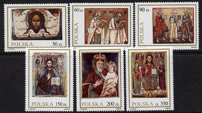 Poland 1989 Icons (1st series) set of 6 unmounted mint, SG 3267-72