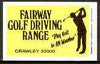 Match Box Labels - Fairway Golf Driving Range very fine unused condition (Privately produced)