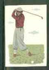 Match Box Labels - Golfer from a Swedish set produced about 1912