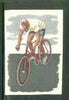 Match Box Labels - Cyclist from a Swedish set produced about 1912