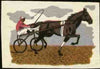Match Box Labels - Buggy Racing from a Swedish set produced about 1912