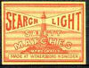 Match Box Labels - Search Light (Lighthouse) made in Wenersborg, Sweden