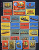 Match Box Labels -,Complete set of 25 + 1 Ships Early & Modern (Centra)