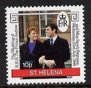 St Helena 1986 Royal Wedding 10p with wmk inverted unmounted mint, SG 486Ei