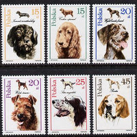 Poland 1989 Hunting Dogs set of 6 (SG 3209-14) unmounted mint