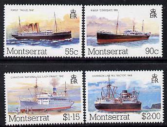 Montserrat 1984 Mail Packet Boats (2nd series) set of 4 unmounted mint, SG 615-18