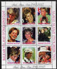 Turkmenistan (Balkan Velayat) 1998 Diana, The People's Princess perf sheetlet containing complete set of 9 unmounted mint