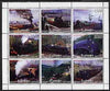 Batum 1998 Steam Locos perf sheetlet containing complete set of 9 unmounted mint