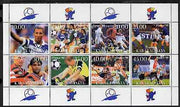 Karakalpakia Republic 1999 France '98 Football Championships perf sheetlet containing complete set of 8 values unmounted mint