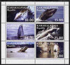 Karakalpakia Republic 1999 Whales perf sheetlet containing complete set of 6 unmounted mint