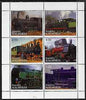 Kalmikia Republic 1998 Steam Locos #2 perf sheetlet containing complete set of 6 unmounted mint