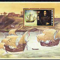 Senegal 1999 Columbus m/sheet #3 containing 180f value (Columbus & his Ships) unmounted mint