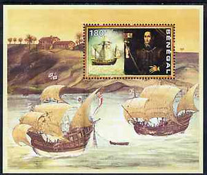 Senegal 1999 Columbus m/sheet #3 containing 180f value (Columbus & his Ships) unmounted mint
