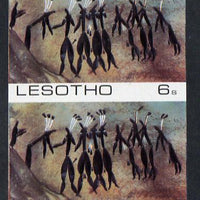 Lesotho 1983 Dancers in a Trance (Rock Paintings) 6s value imperf pair unmounted mint (SG 540)