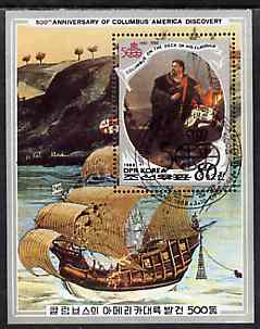 North Korea 1988 500th Anniversary of Discovery of America by Columbus m/sheet cto used, SG MS N2757