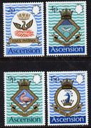 Ascension 1971 Royal Naval Crests - 3rd series set of 4 unmounted mint, SG 149-52