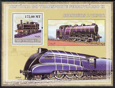Mozambique 2009 History of Transport - Railways #02 perf m/sheet unmounted mint