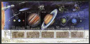 North Korea 1992 The Solar System sheetlet containing set of 5 very fine cto used, SG N31691
