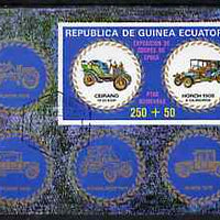 Equatorial Guinea 1976 Veteran Cars imperf m/sheet (Ceirano & Horch) very fine cto used, Mi BL 229
