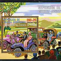 Equatorial Guinea 1976 Veteran Cars perf m/sheet (Early Rally) very fine cto used, Mi BL 228