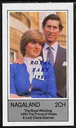 Nagaland 1982 Royal Baby opt on Royal Wedding 2ch imperf deluxe Sheet (Charles & Diana) unmounted mint