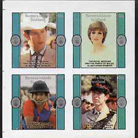 Bernera 1981 Royal Wedding imperf sheetlet containing set of 4 unmounted mint
