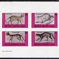 Bernera 1982 Cats (Felis ornata, F catus, etc) imperf,set of 4 values unmounted mint