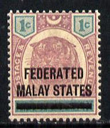 Malaya - Federated Malay States 1901 FMS opt on Negri Tiger 1c unmounted mint,SG 1*