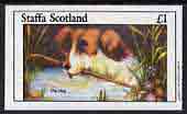 Staffa 1982 Domestic Animals (The Dog) imperf,souvenir sheet (£1 value) unmounted mint