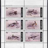 Staffa 1982 Ducks & Geese (Pochard,Shoveller, Sheildrake, etc) perf set of 6 values (15p to 75p) unmounted mint