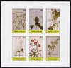Staffa 1982 Flowers #19 (Nailwort, Collinson's Flower, Blue Bell, etc) imperf set of 6 values (15p to 75p) unmounted mint