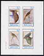 Staffa 1982 Birds #53 (Touraco, Leaflove, etc) imperf set of 4 values (10p to 75p) unmounted mint