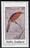 Staffa 1982 Birds #53 (Bush Shrike) imperf souvenir sheet (£1 value) unmounted mint