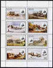 Staffa 1980 London 1980 black opt on Rowland Hill (Mail Coaches) perf,set of 8 values (1p to 40p) unmounted mint