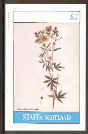 Staffa 1982 Flowers #21 (Potenilla) imperf,deluxe sheet (£2 value) unmounted mint