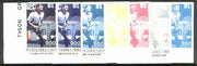 Touva 1995 World Champions (Steffi Graf) the set of 7 imperf progressive proofs comprising the 4 basic colours plus 2, 3 and all 4-colour composites