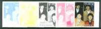 Turkmenistan 1999 The Beatles from Events & People of the 20th Century, the set of 5 imperf progressive proofs comprising the 4 basic colours plus all 4-colour composites
