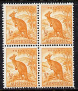 Australia 1948-65 Kangaroo 1/2d coil block of 4 unmounted mint as SG 228d