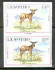 Lesotho 1984 Eland Calf 15s (from Baby Animals issue) superb unmounted mint imperf pair as SG 611