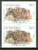 Lesotho 1984 Young Natal Red Hares 75s (from Baby Animals issue) superb unmounted mint imperf pair as SG 614
