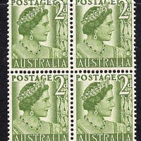 Australia 1950-52 Queen Elizabeth 2d coil block of 4 unmounted mint SG 237b